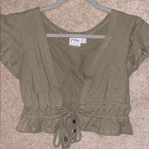 Green princess Polly top
